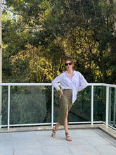 CAMISA OFF WHITE COM STRASS MG 420376 DI LUSSO LA CHOCOLE