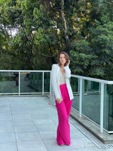 CALÇA PANTALONA  BOLSO CINTO PREGAS PINK DONNA RITZ  DI LUSSO