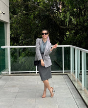 BLAZER MARTINA BOY BOTOES CINZA DI LUSSO DONNA