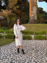 VESTIDO TRICOT MIDI GOLA ALTA MIRAGE 16157 DI LUSSO TUART