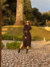 VESTIDO TRICOT MIDI GOLA ALTA  MIRAGE 16157 DI LUSSO TUART